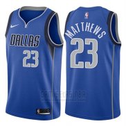 Camiseta Dallas Mavericks Wesley Matthews #23 Icon 2018 Azul