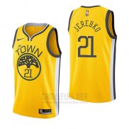 Camiseta Golden State Warriors Jonas Jerebko #21 Earned 2018-19 Amarillo
