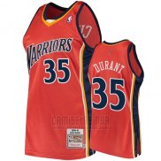 Camiseta Golden State Warriors Kevin Durant 2009-10 Hardwood Classics Naranja