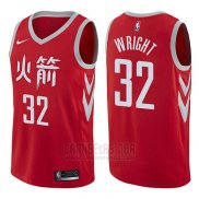 Camiseta Houston Rockets Brandan Wright #32 Ciudad 2017-18 Rojo