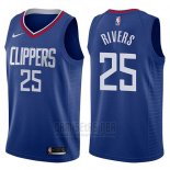 Camiseta Los Angeles Clippers Austin Rivers #25 Icon 2017-18 Azul