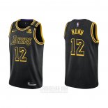 Camiseta Los Angeles Lakers Kendrick Nunn #12 Mamba 2021-22 Negro