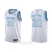 Camiseta Los Angeles Lakers Mac McClung #20 Ciudad 2021-22 Blanco