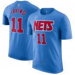 Camiseta Manga Corta Brooklyn Nets Kyrie Irving Hardwood Classics Azul