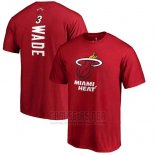 Camiseta Manga Corta Dwyane Wade Miami Heat Rojo2
