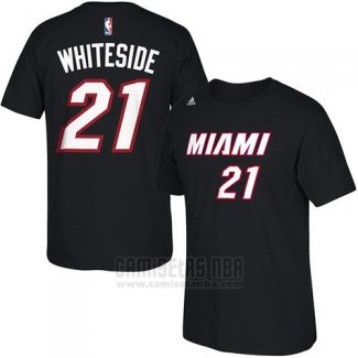 Camiseta Manga Corta Hassan Whiteside Miami Heat Negro