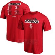 Camiseta Manga Corta Houston Rockets Rojo 2019 NBA Playoffs Tradition Roster
