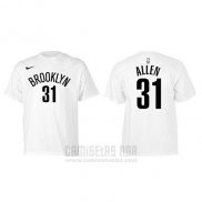Camiseta Manga Corta Jarrett Allen Brooklyn Nets Blanco