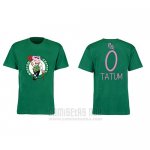 Camiseta Manga Corta Jayson Tatum Boston Celtics Verde Peppa Pig Cruzado