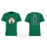 Camiseta Manga Corta Jayson Tatum Boston Celtics Verde Peppa Pig Cruzado