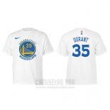Camiseta Manga Corta Kevin Durant Golden State Warriors Blanco3