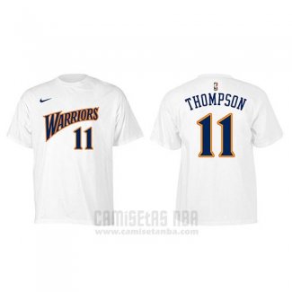 Camiseta Manga Corta Klay Thompson Golden State Warriors Blanco Retro