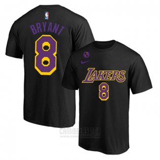 Camiseta Manga Corta Kobe Bayant 8 Los Angeles Lakers Negro Commemorativo