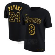 Camiseta Manga Corta Kobe Bayant Los Angeles Lakers Negro