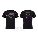 Camiseta Manga Corta Kobe Bayant Los Angeles Lakers Negro4