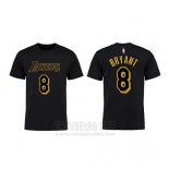 Camiseta Manga Corta Kobe Bayant Los Angeles Lakers Negro Ciudad2