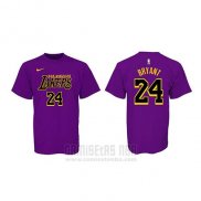 Camiseta Manga Corta Kobe Bayant Los Angeles Lakers Violeta Ciudad