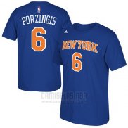 Camiseta Manga Corta Kristaps Porzingis New York Knicks Azul