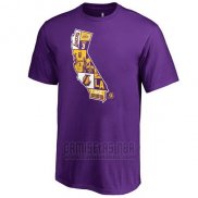 Camiseta Manga Corta Los Angeles Lakers Isaiah Thomas Violeta Player State
