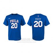 Camiseta Manga Corta Markelle Fultz Philadelphia 76ers Azul2