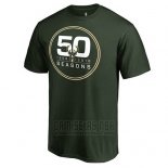 Camiseta Manga Corta Milwaukee Bucks Verde 50 Seasons