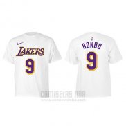Camiseta Manga Corta Rajon Rondo Los Angeles Lakers Blanco