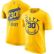 Camiseta Manga Corta Stephen Curry Golden State Warriors Amarillo The City