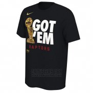 Camiseta Manga Corta Toronto Raptors 2019 NBA Finals Champions Celebration Parade Negro