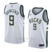 Camiseta Milwaukee Bucks Donte Divincenzo #9 Association 2018 Blanco