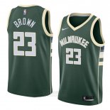 Camiseta Milwaukee Bucks Sterling Brown #23 Icon 2018 Verde