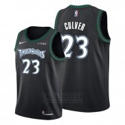 Camiseta Minnesota Timberwolves Jarrett Culver #23 Hardwood Classics 2019-20 Negro