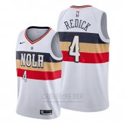 Camiseta New Orleans Pelicans J.j. Redick #4 Earned Blanco2