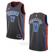 Camiseta Oklahoma City Thunder Alekse Pokusevski #17 Ciudad 2022-23 Gris