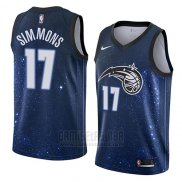 Camiseta Orlando Magic Jonathon Simmons #17 Ciudad 2018 Azul