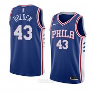 Camiseta Philadelphia 76ers Jonah Bolden #43 Icon 2017-18 Azul