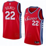 Camiseta Philadelphia 76ers Richaun Holmes #22 Statement 2018 Rojo
