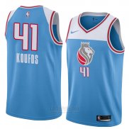 Camiseta Sacramento Kings Kosta Koufos #41 Ciudad 2018 Azul