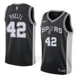 Camiseta San Antonio Spurs Jakob Poeltl #42 Icon 2018 Negro