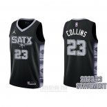 Camiseta San Antonio Spurs Zach Collins #23 Statement 2022-23 Negro
