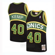 Camiseta Seattle SuperSonics Shawn Kemp #40 Mitchell & Ness 1994-95 Negro