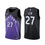 Camiseta Toronto Raptors Alex Len #27 Earned 2020-21 Negro Violeta