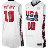 Camiseta USA 1992 Kobe Bryant #10 Blanco