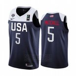Camiseta USA Donovan Mitchell #5 2019 FIBA Basketball USA Cup Azul