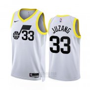 Camiseta Utah Jazz Johnny Juzang #33 Association 2022-23 Blanco