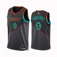 Camiseta Washington Wizards Ryan Rollins #9 Ciudad 2023-24 Negro