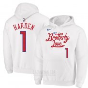 Sudaderas con Capucha Philadelphia 76ers James Harden Ciudad 2022-23 Blanco