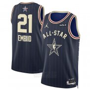 Camiseta All Star 2024 Philadelphia 76ers Joel Embiid #21 Azul