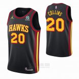 Camiseta Atlanta Hawks John Collins #20 Statement 2020-21 Negro