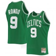 Camiseta Boston Celtics Rajon Rondo #9 Hardwood Classics Verde