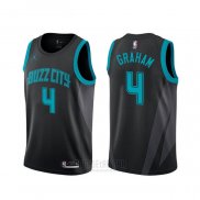 Camiseta Charlotte Hornets Devonte' Graham #4 Ciudad Negro